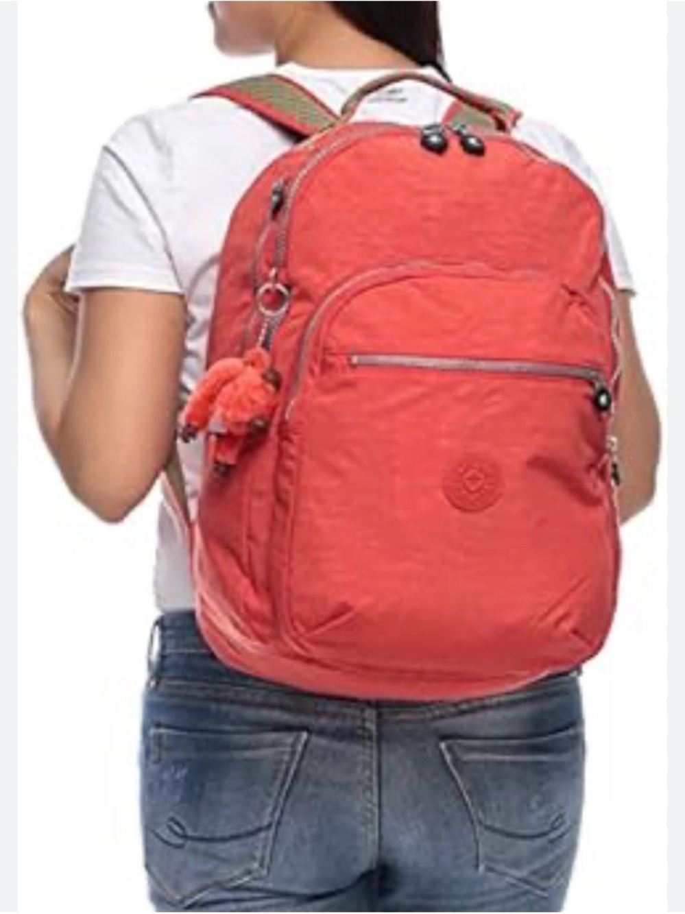 Kipling Coral Pink Everyday Backpack